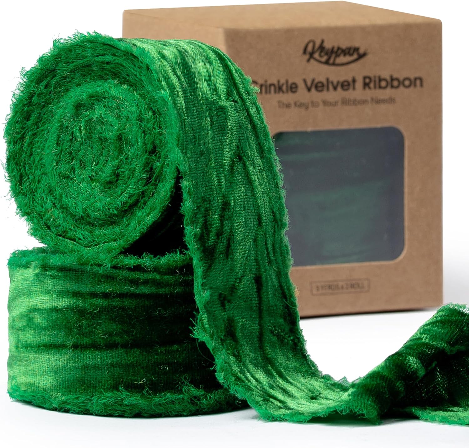 Amazon.com: Keypan Emerald Green Velvet Ribbon 1-1/2 Inch x 6 Yd ...