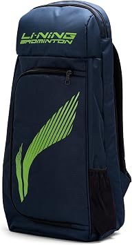 Li-Ning Titan Polyester Badminton Back Pack Navy , Large | Dedicated Compartments | Sipper Holder | Unisex - Men, Boys, Girls, Women