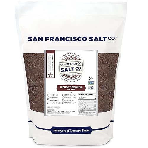 Sal marina ahumada de nogal de 2 libras - Grano grueso de San Francisco Salt Company