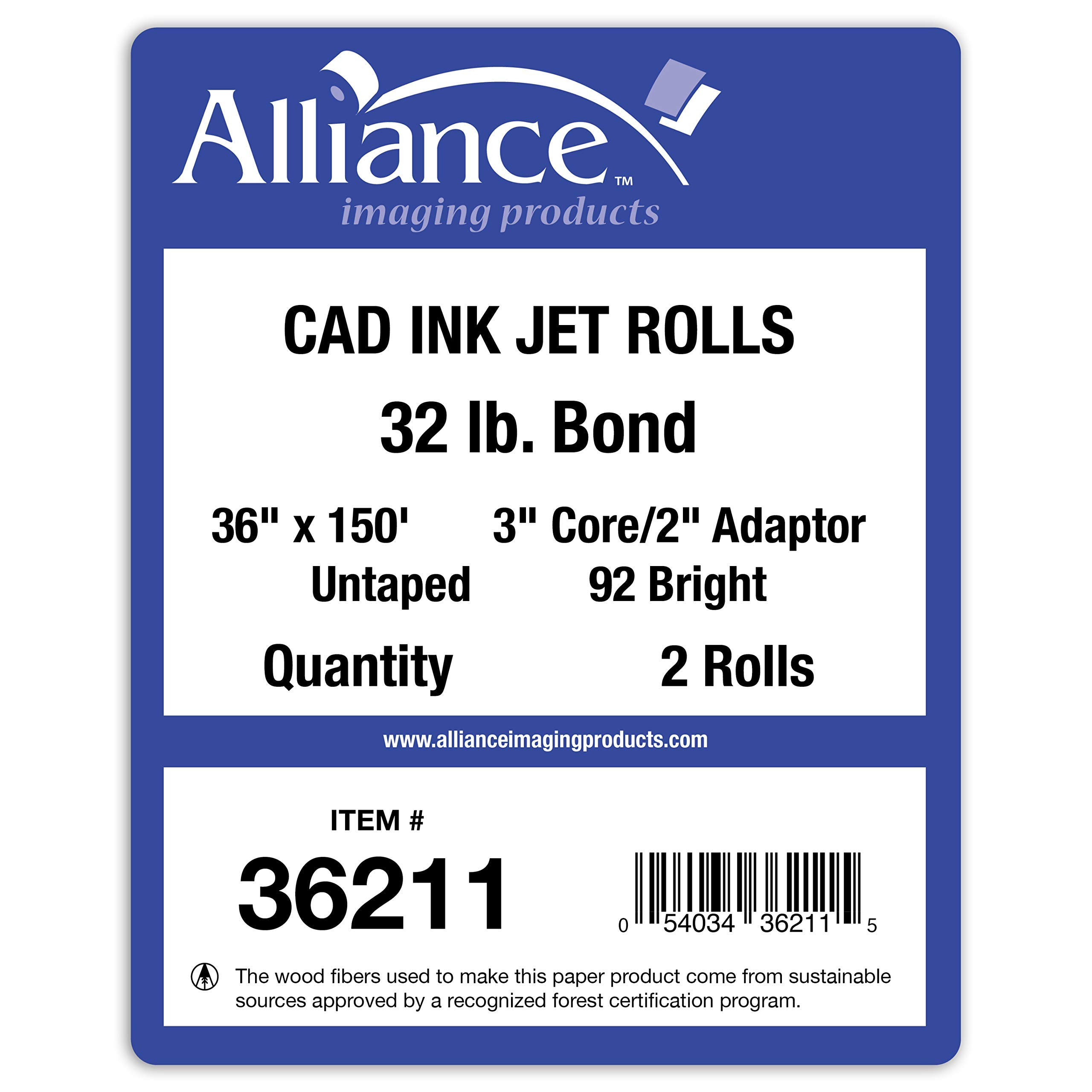 Alliance Wide Format Paper CAD Bond Rolls