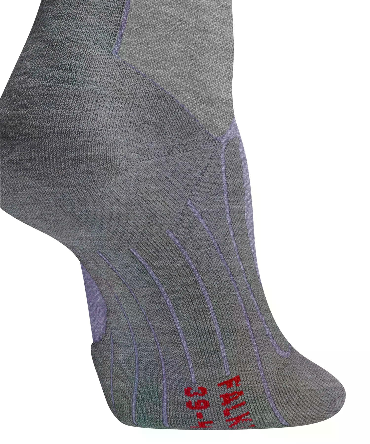 FALKE Damen Skisocken SK4 Advanced W Kh Wolle Funktionsmaterial warm dünn 1 Paar, Lila Light Lilac 6819, 39-40