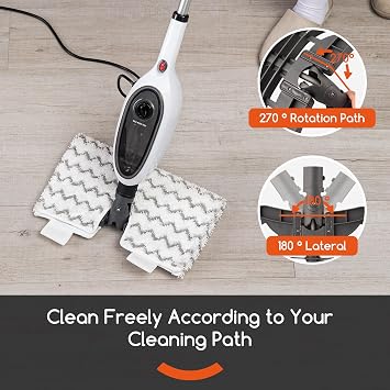 Reecoo Multifunctional Removable Steam Mop for Cleaning Hard Floors, Tile, Carpet