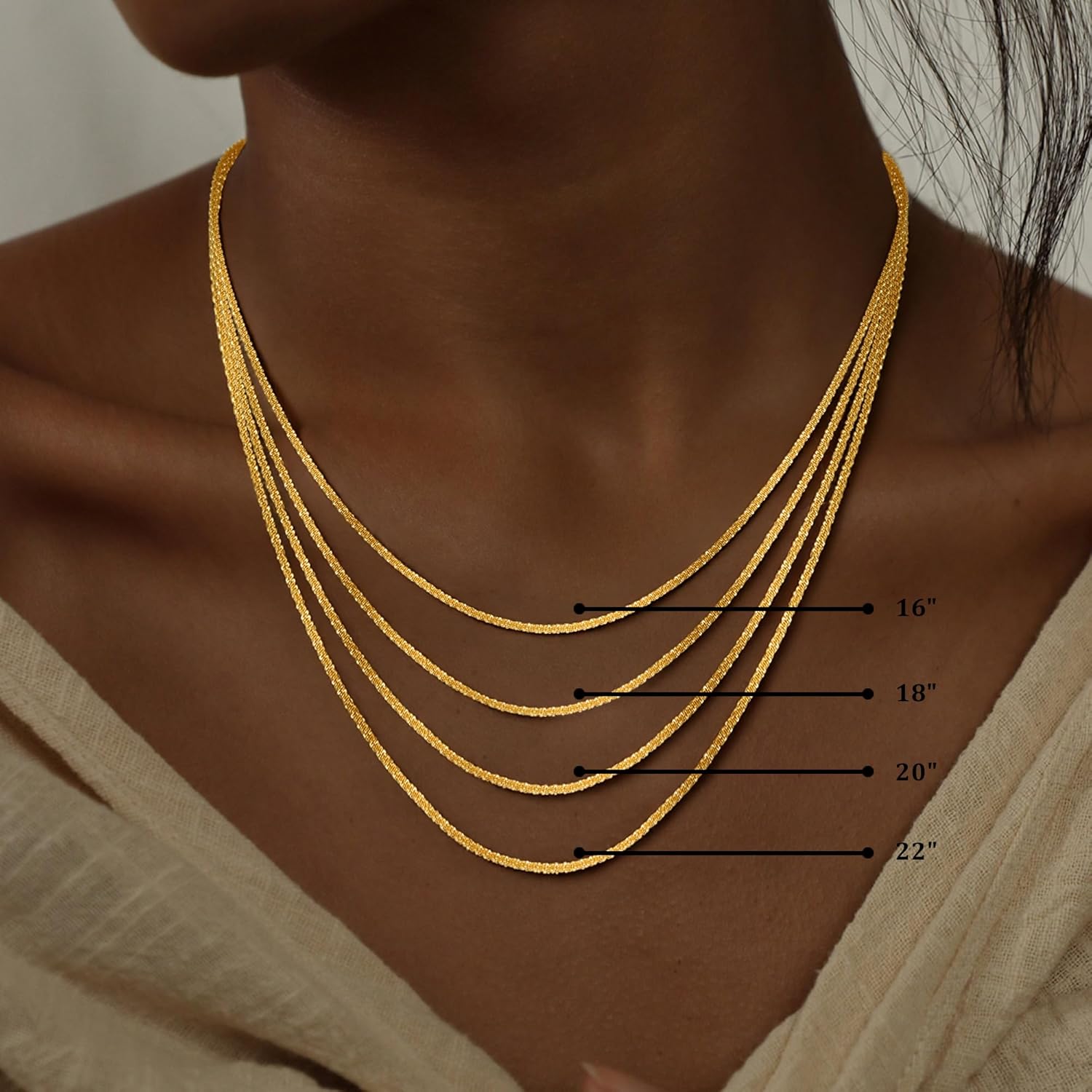 S925 Sterling Silver Sparkly Chain Necklace for Women - 0.8mm Sterling Silver Sparkly Chain Necklace Thick Sturdy Colourfast Chains Necklaces Jewelry for Women 16/18/20/22 Inch - Image 6