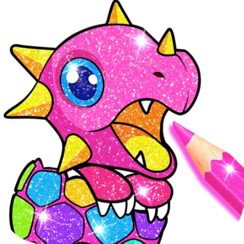 Rainbow Glitter Coloring Book Dragons - Fairytale & Fantasy Art ...