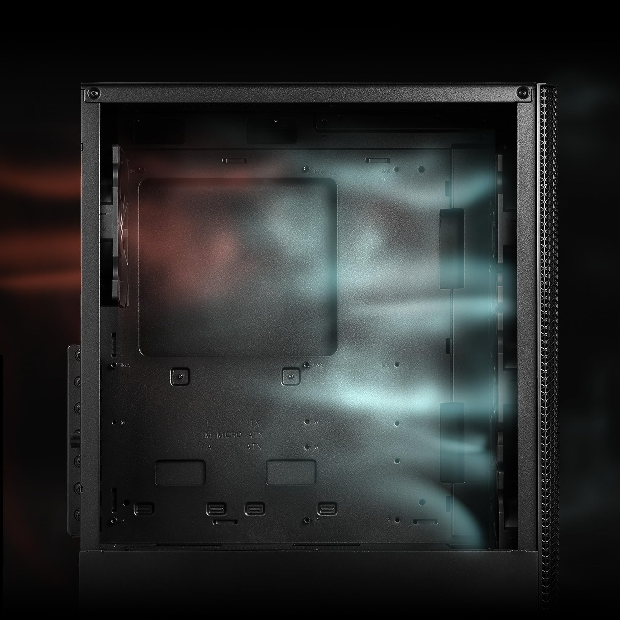 XPG Valor Mesh - Caja compacta ATX de Torre Media, diseño de Panel Frontal de Malla, Panel Lateral de Vidrio Templado de 3 mm, 4 Ventiladores de 120 mm preinstalados