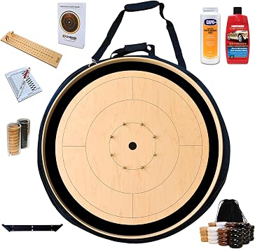 The Crokinole Canada Bundle No Branding - Tournament Style Crokinole Board Game Bundle Meets NCA Standards