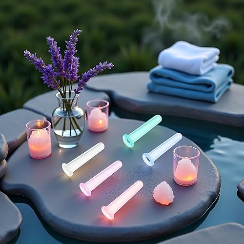 Miniatura 7 de Juroicessry Juego de 5 ventosas faciales de silicona para masajes antienvejecimiento, herramienta de belleza antienvejecimiento para cara, ojos,