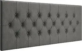 Cabeceira Estofada Captonê Suspensa Para Cama Box Casal 1,40 Suede (Grafite)