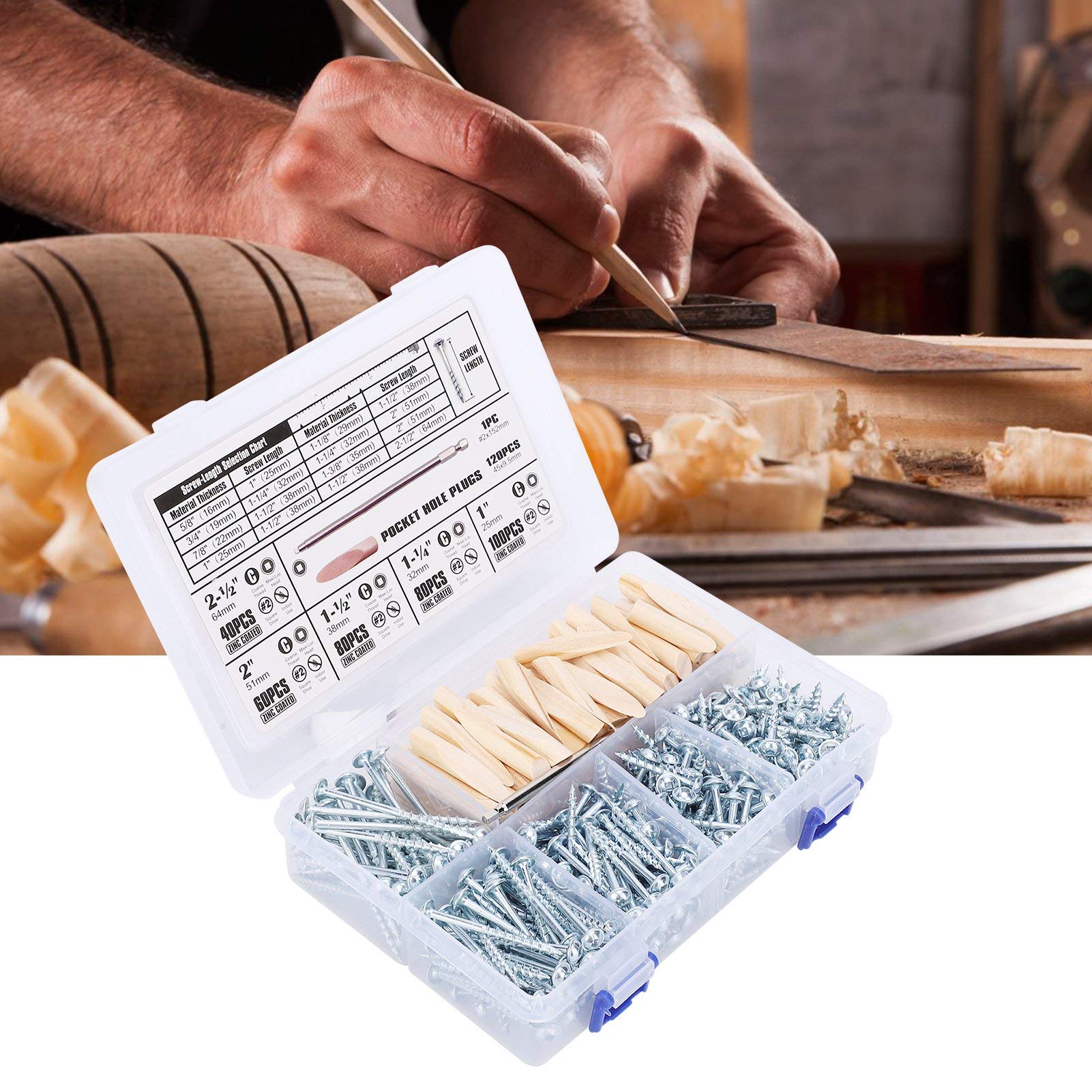 Buy 8mm Self Tapping Screws, Self Drilling Screws Kit, Woodworking SQ2