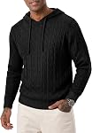 JMIERR Chandails à capuche pour hommes Chandail à pull-over à manches longues Twist-Sweaters