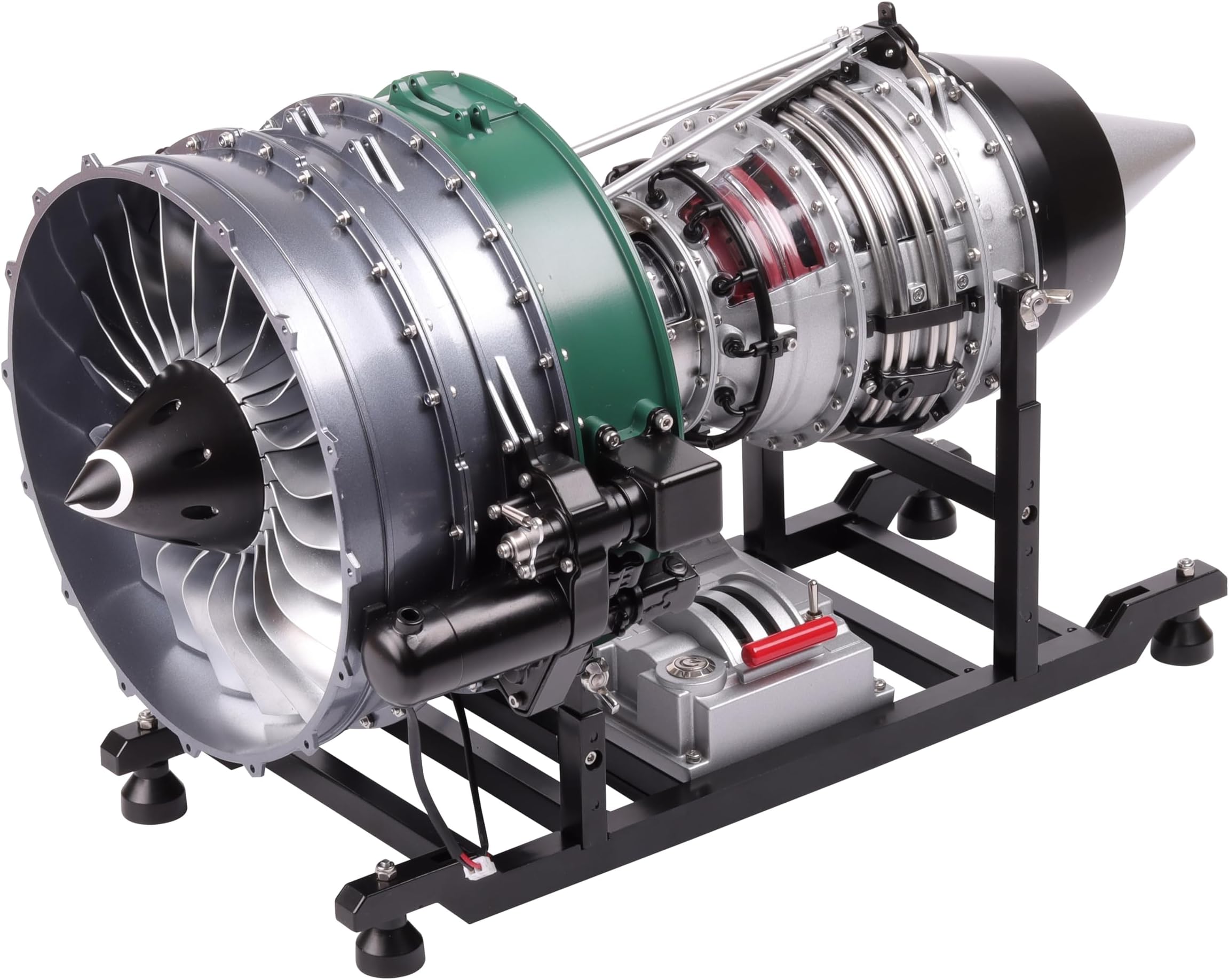 TECHING Jet Engine Model Kit Twin-Spool turbofan Engine Model kit That Works Metal Assembly 1/10 Electric Aircraft Engine Jet Engine Model Craft Gift for Adult - 1000+PCS DM119