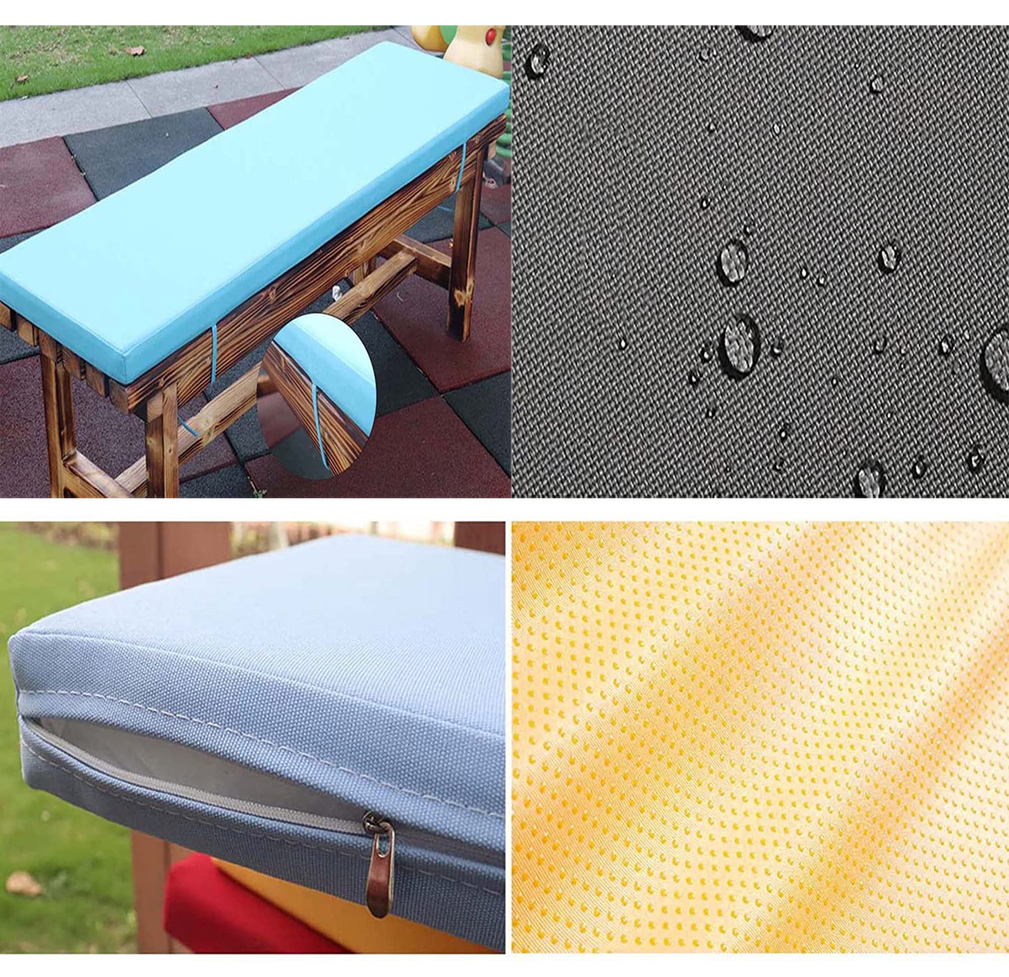 Cuscino impermeabile per panca a 2/3 posti, spessore 5 cm, per interni ed esterni, perfetto per patio e giardino, 140 x 45 cm, cuscino comodo e durevole