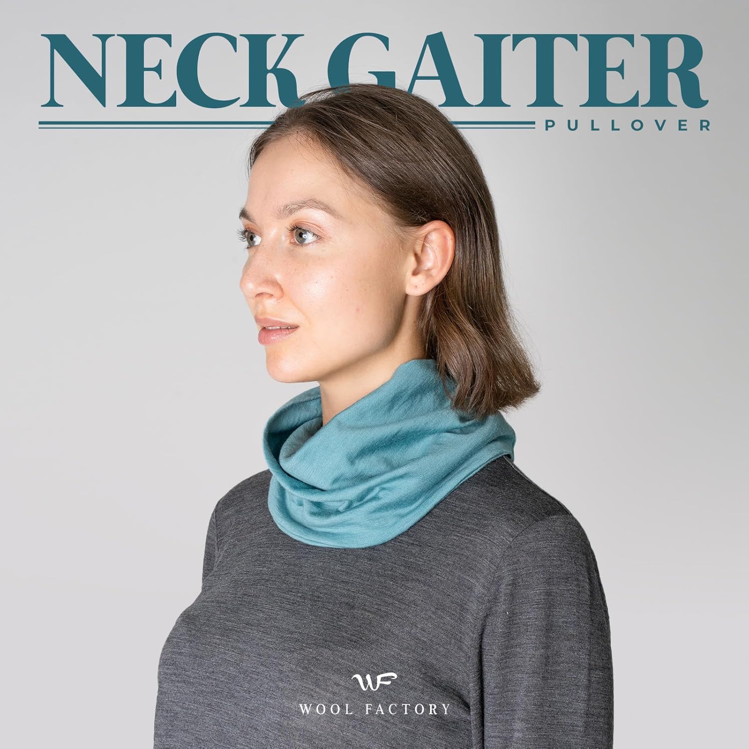 Women's Wool Neck Gaiters Odor and Pilling-Resistant, Face and Neck Sleeve Protector Turban, Made in Japan
