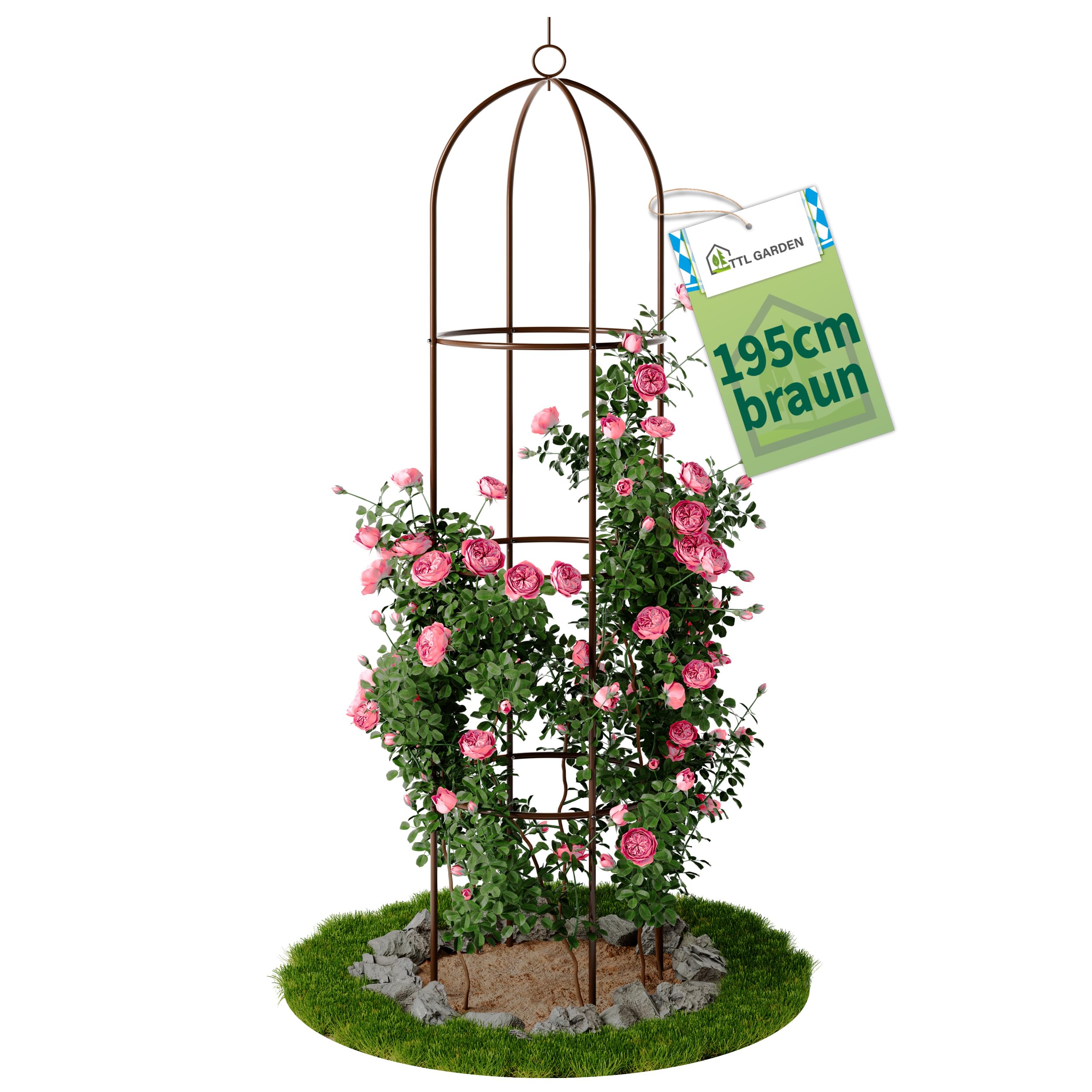 ttl garden obélisk tuteur xl 195 x 40 cm