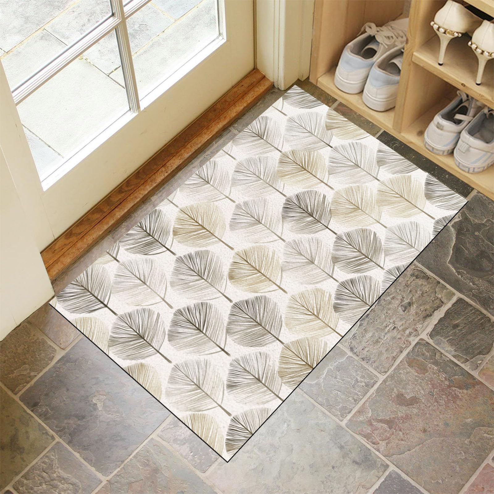 Tapis de porte antidérapant absorbant et attrape-poussière lavable