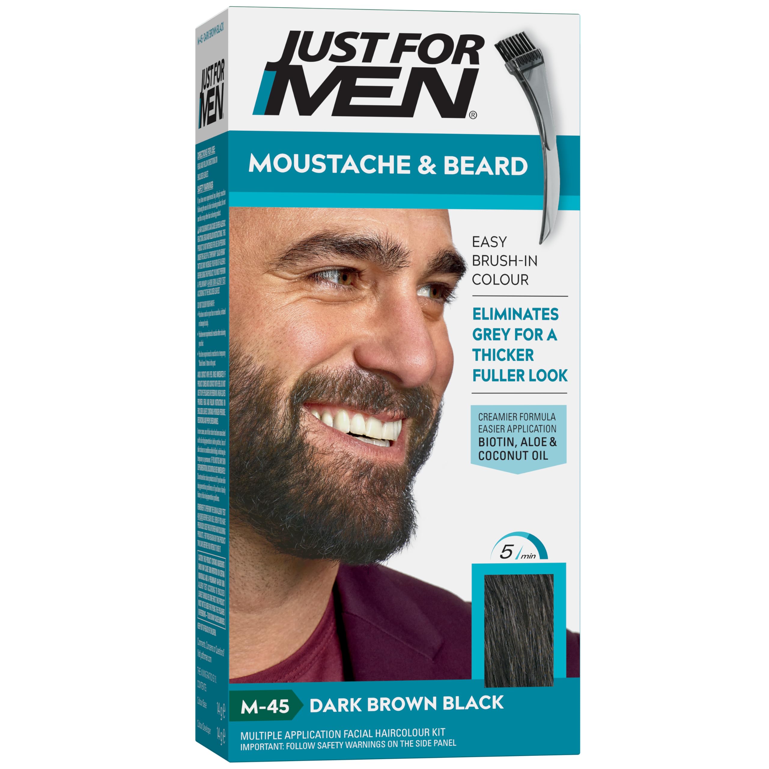 JUST FOR MEN Sakal & Bıyık Boyası Koyu Kahve Siyah