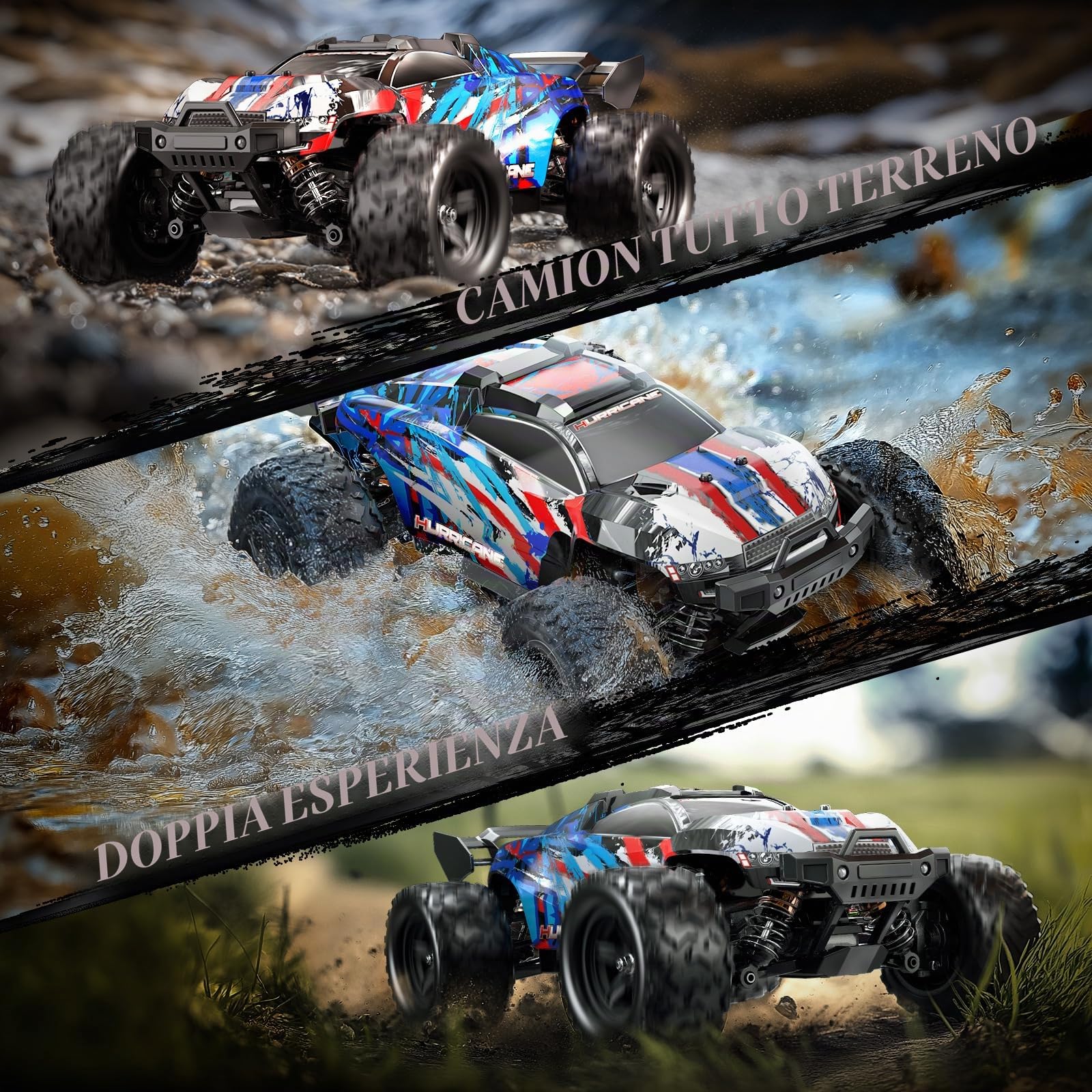 Macchina Telecomandata Professionale 1:18 Entry-Level per Adulti e Ragazzi, RC Car 4WD Fuoristrada 40 km/h con Trasmissione in Metallo e 2 Batterie, Macchina Radiocomandata Compatta per Esterni
