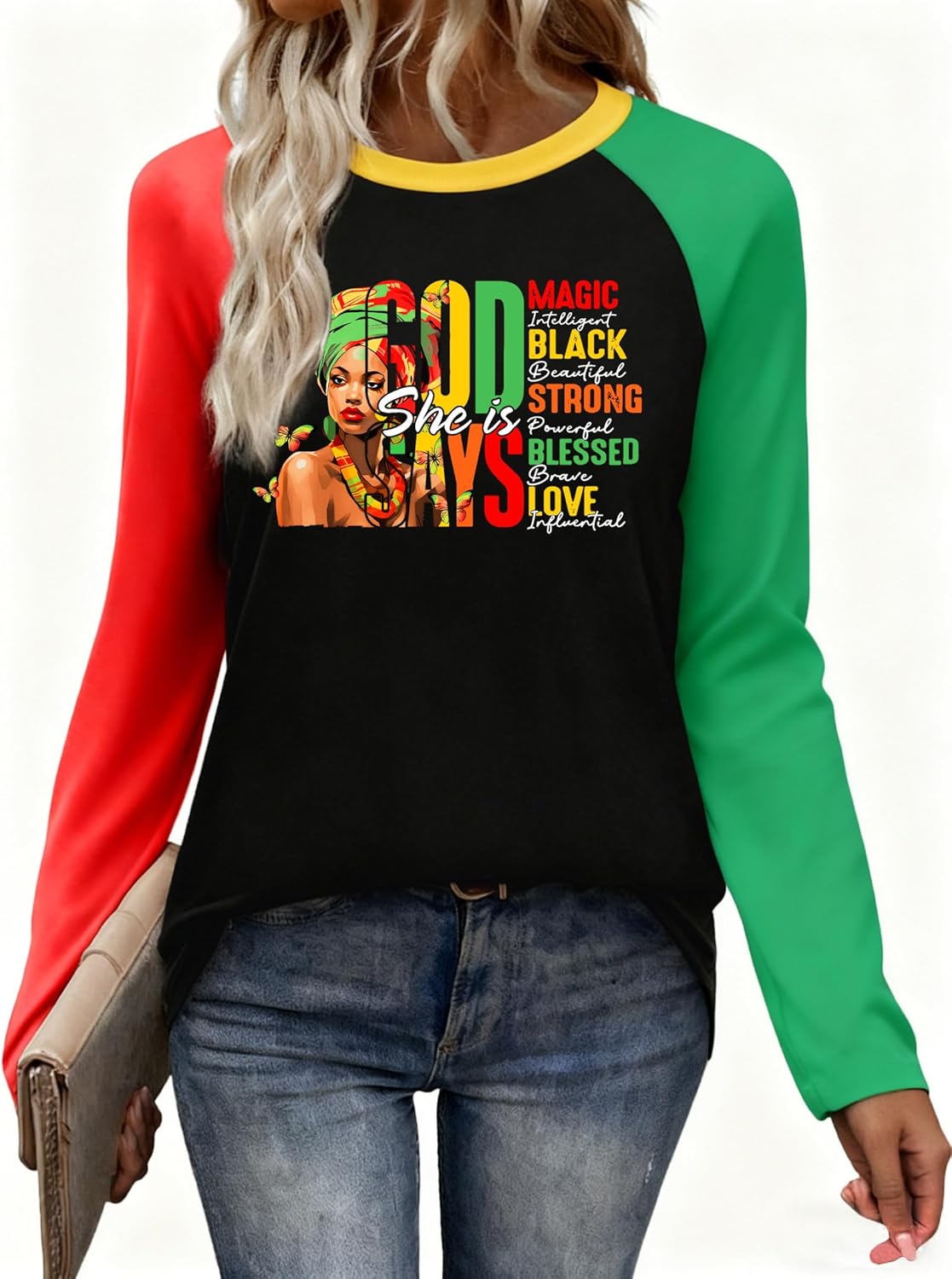 LAZYCHILD Black History Shirts for Women: Black History Month Shirt African American Black Cluture Long Sleeve Tops - Image 4