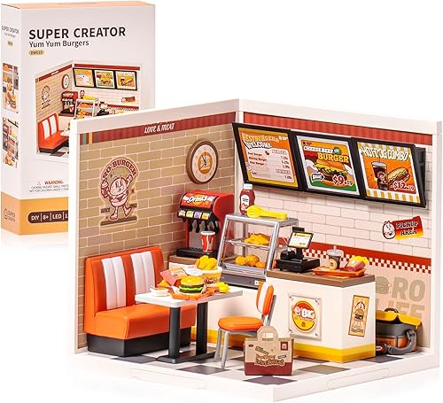 Miniatura 10 de Super Creator - Juego de construcción de mini bloques para adultos, kit de casa de plástico en miniatura Super Store - juguetes de bloques de