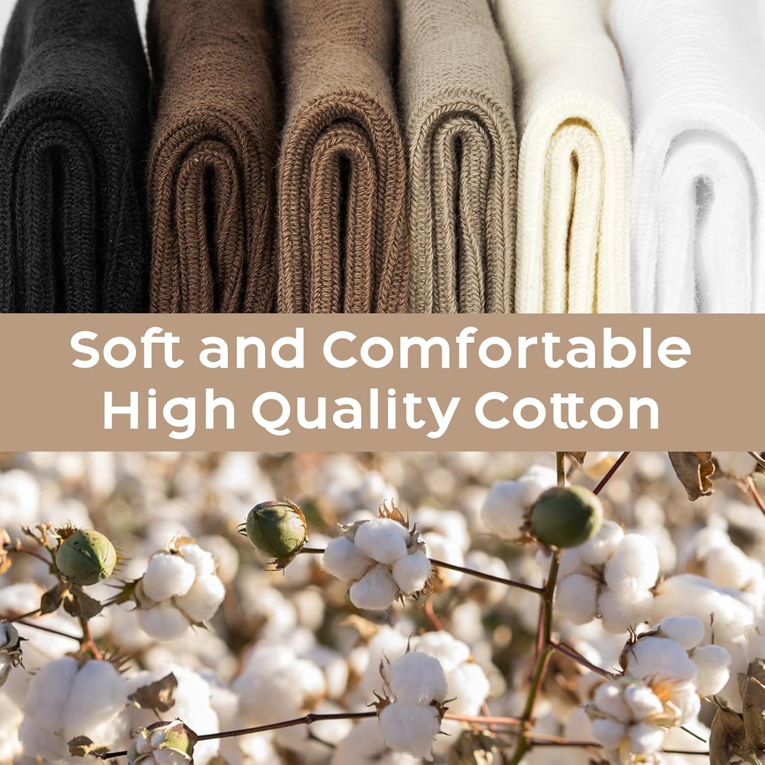 Justay 6 Pairs Ruffle Socks Soft Cute Frilly Turn-Cuff Long Casual Slouch Cotton Crew Socks for Women Gifts - Image 2