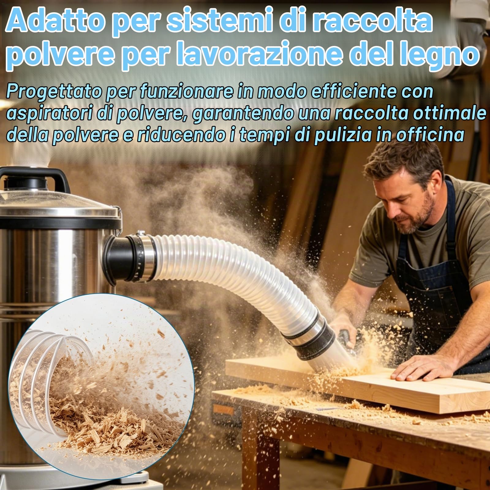 50 mm tubo di aspirazione in PVC trasparente, tubo in PVC, tubo a spirale trasparente, tubo di aspirazione, tubo per aspirapolvere per uso industriale, pompa per laghetto, tubo di aspirazione da 3