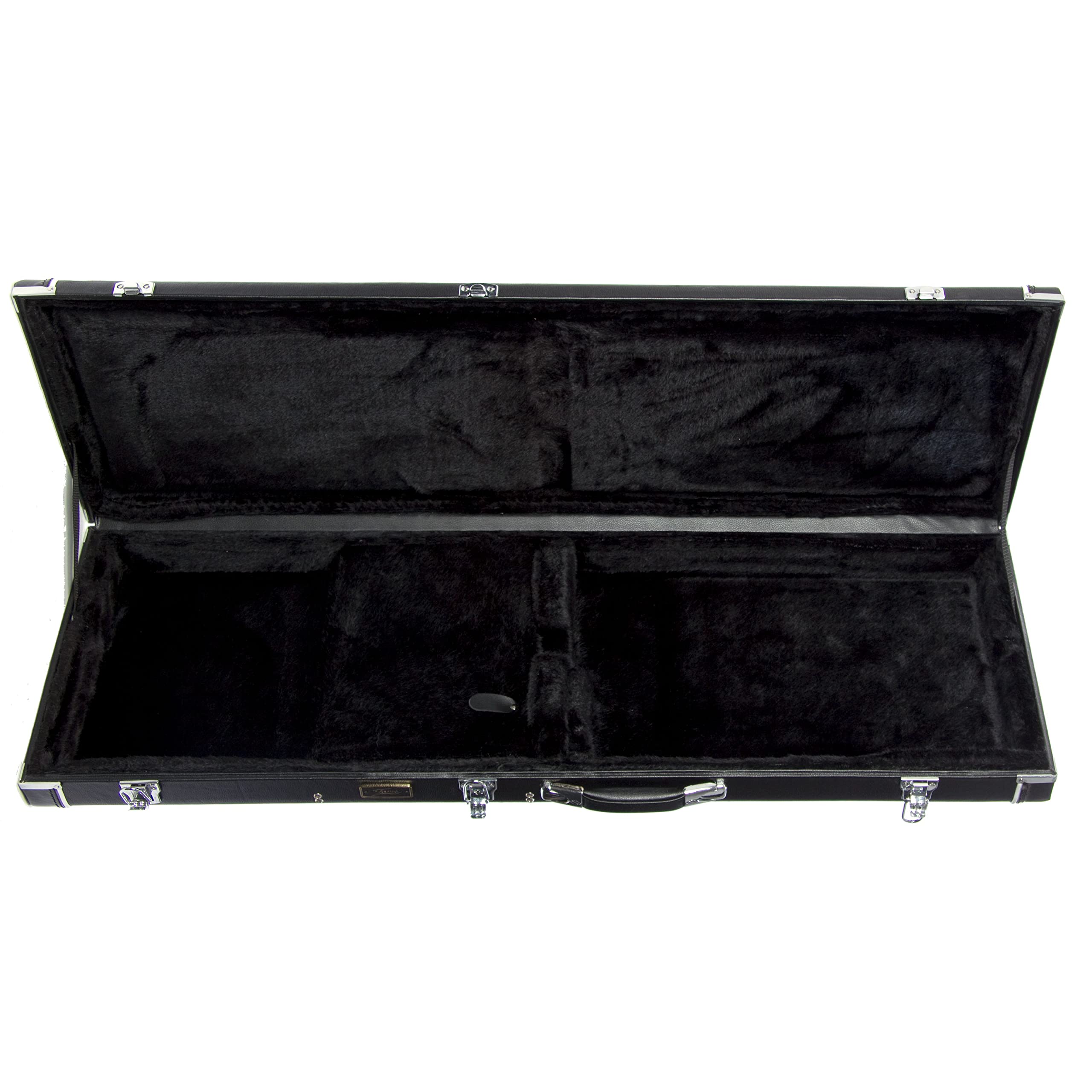Fame EB-1 Electric Bass Case, Schwarz, Wetterfest, E-Bass Koffer mit Polsterung, Zubehörfach, Passend für J-, P-, MM-Style Bässe, Robuste Metallschnallen, Ideal für den Einsatz on the Road