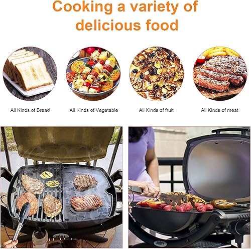 Miniatura 4 de Utheer 6559 Grill Parts - Plancha de cocina de hierro fundido para Weber Q200, Q220, Q240, Q260, Q2000, Q2200, Q2400 Series Weber Accesorios para