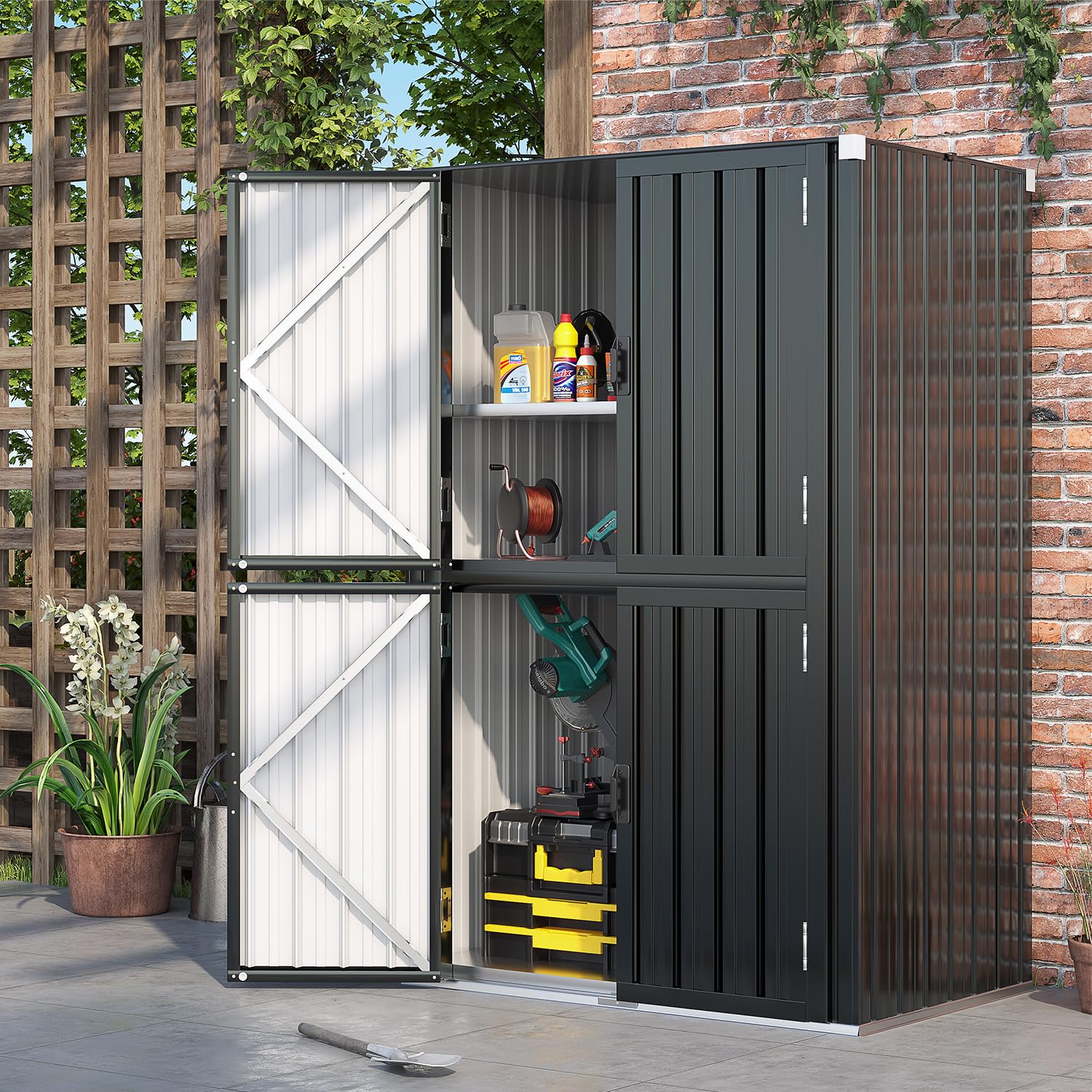 Amazon.com : AECOJOY Large Outdoor Storage Cabinet Waterproof with