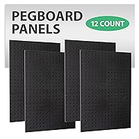 Vista 5 de WallPeg Paneles de Tablero Perforado Organización de Garaje - 12 unidades (24"x16") Juego de Paneles de Tablero Perforado Negro - (PB-1-B)