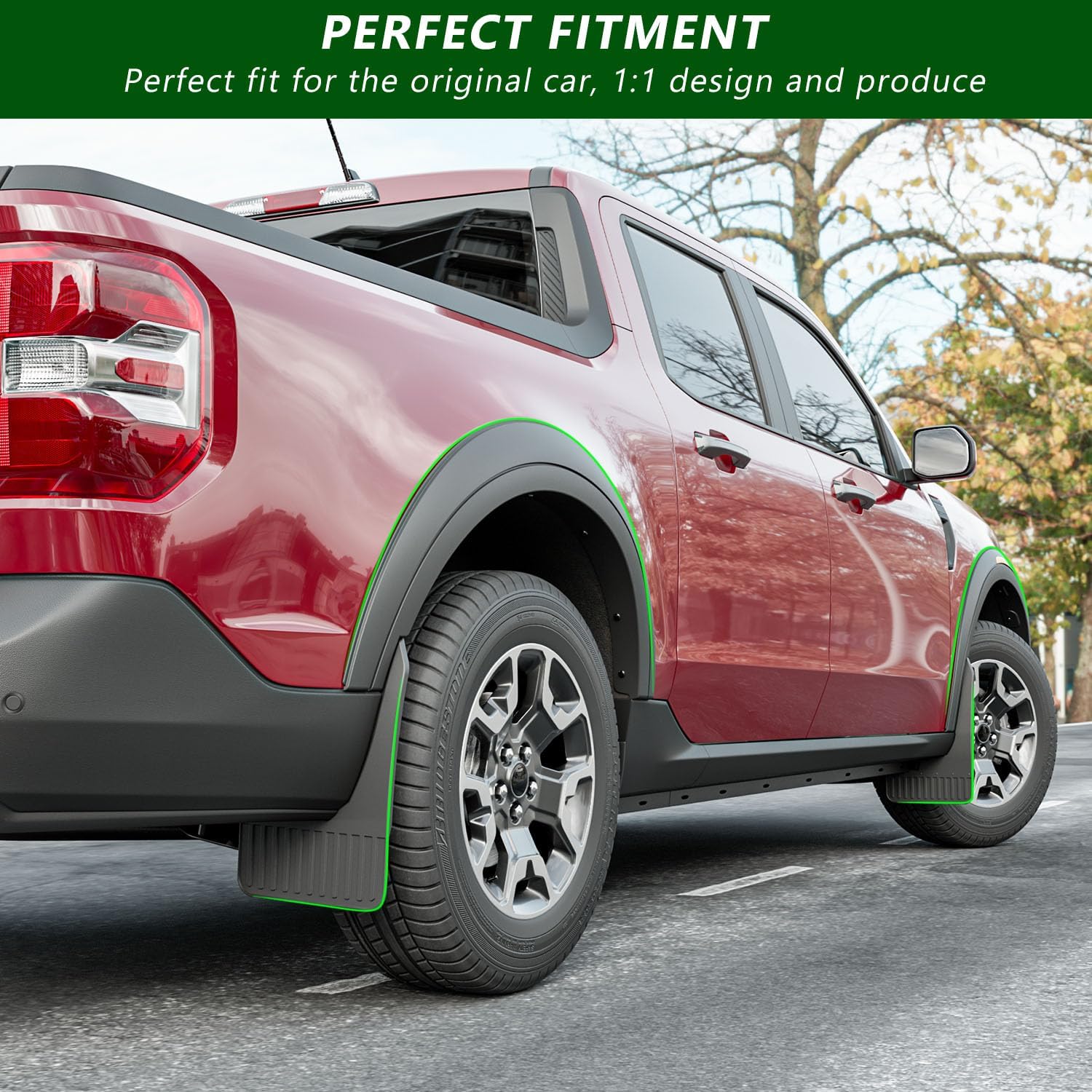 xipoqix Fender Flares Mud Flaps Compatible with 2022-2025 Ford Maverick Wheel Guards Splash Guards Replacement for 22-25 Ford Maverick Accessories