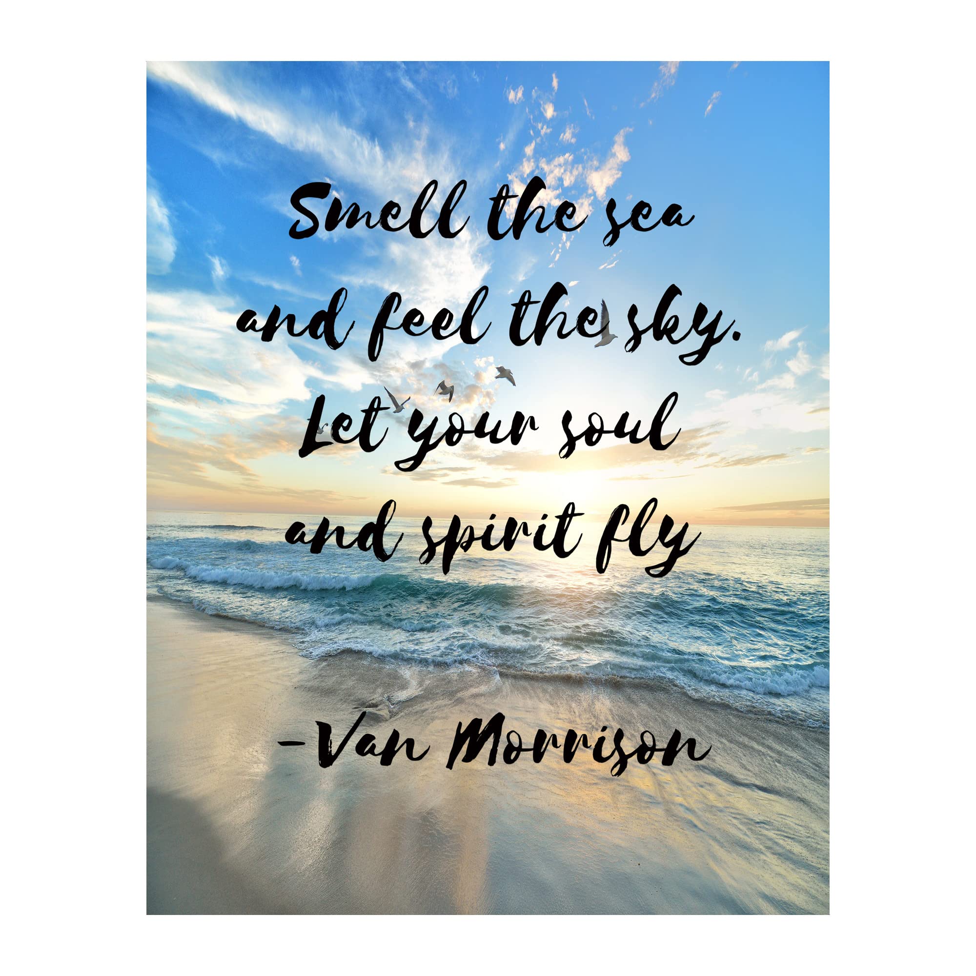 Into the Mystic - Van Morrison Music Decor Wall Art, Our Beach Wall Decor Poster Print is Great For Music Room, Office Decor, Home Decor, Bedroom Decor or Living Room Decor Aesthetic Unframed - 8x10