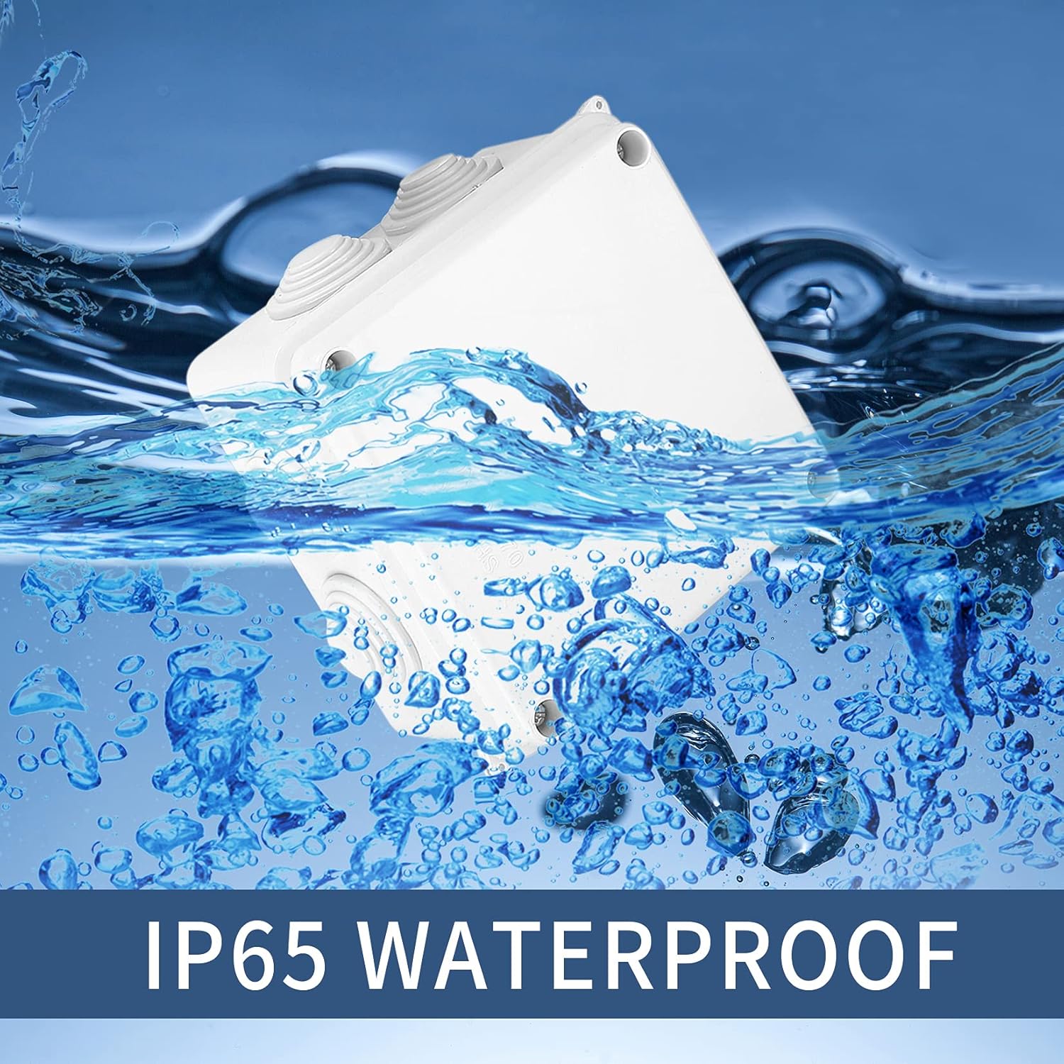 4 Pcs Junction Boxes IP65/IP55 Waterproof, White ABS Plastic Dustproof Electrical Project Enclosure Boxes, Universal Outdoor Electrical Boxes Cable Connectors for Electronics Cables, 2 Sizes