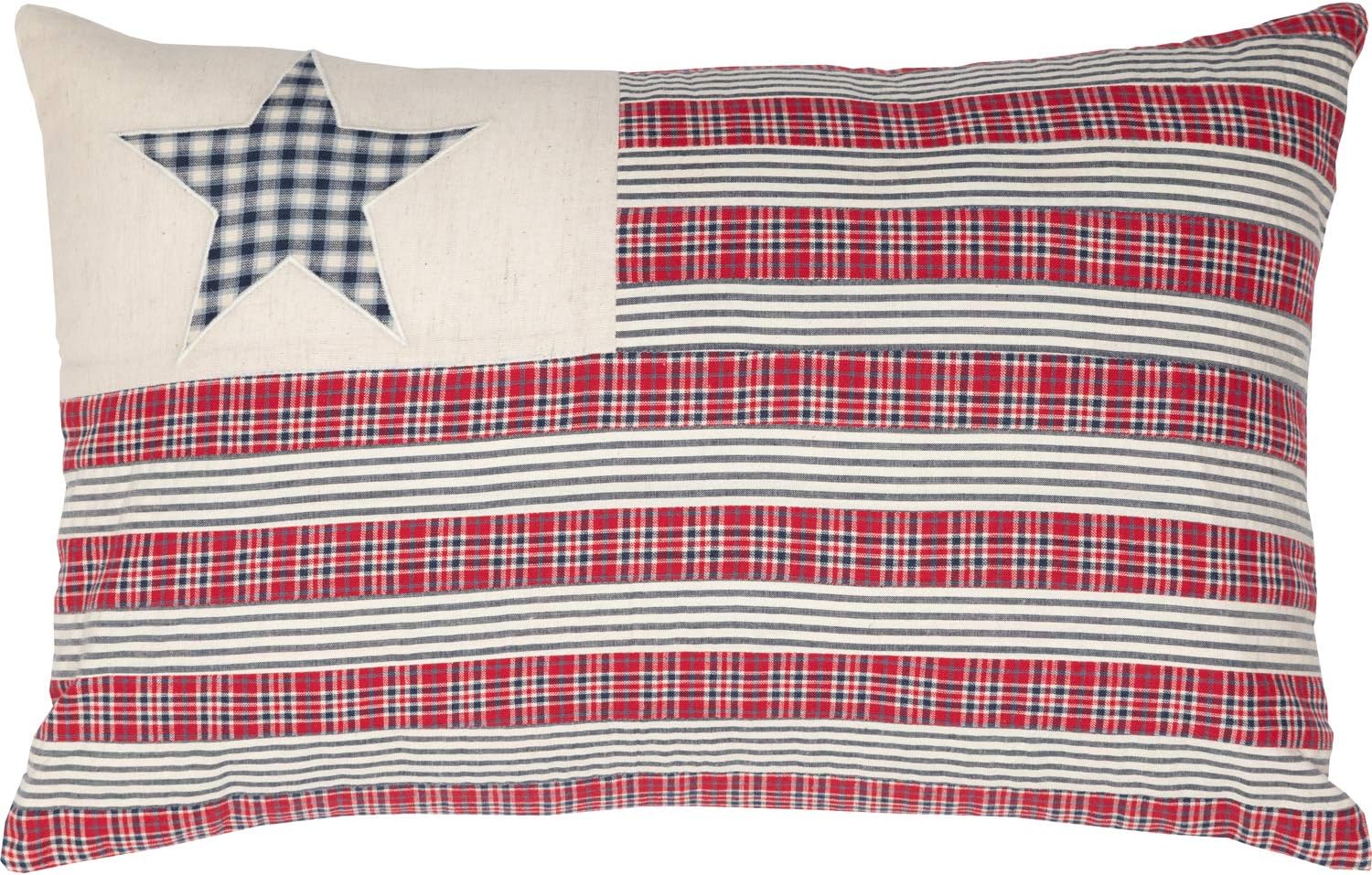 VHC Brands Hatteras Bedding Accessory, Pillow 14x22, Blue