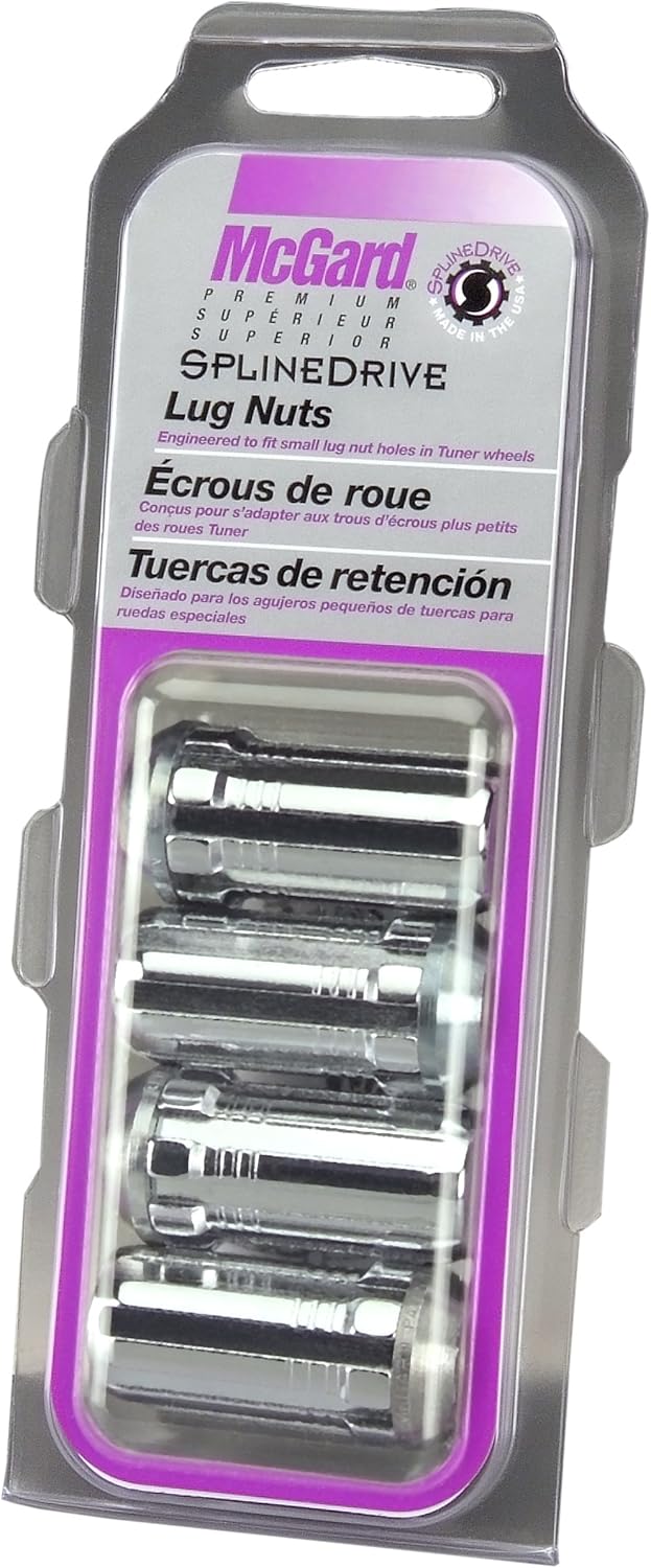 McGard 65315 Chrome Cone Seat Spline Drive Lug Nut (M14 x 1.5 Thread Size) Set of 4