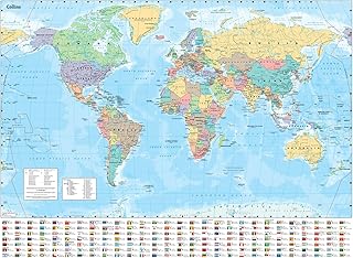 Collins World Wall Laminated Map