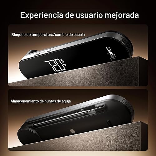 Miniatura 5 de Typhur InstaProbe Core - Termómetro digital para carne de lectura instantánea de 0.5 segundos, con pantalla legible a la luz del sol para cocinar