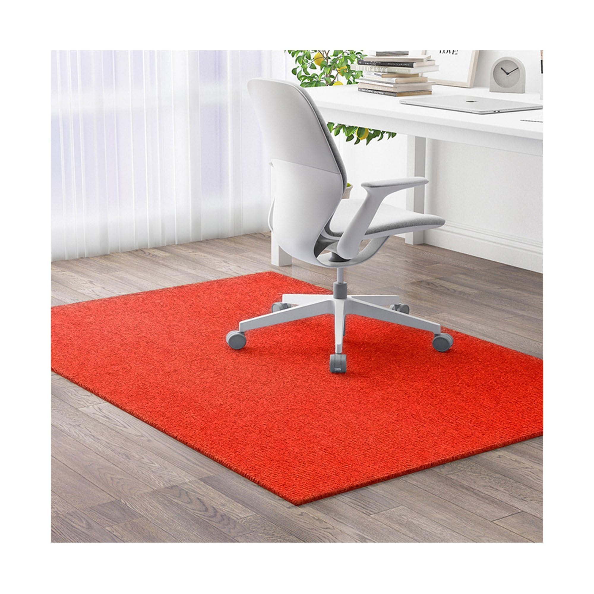 Amieron Office Chair Mat for Carpeted Floors, Floor Protectors for Office Chair, Non-Slip Gaming Chair Mat for Wooden Floors, Home Office Desk Chair Mat for Carpet Floors(Red,200 * 300cm)