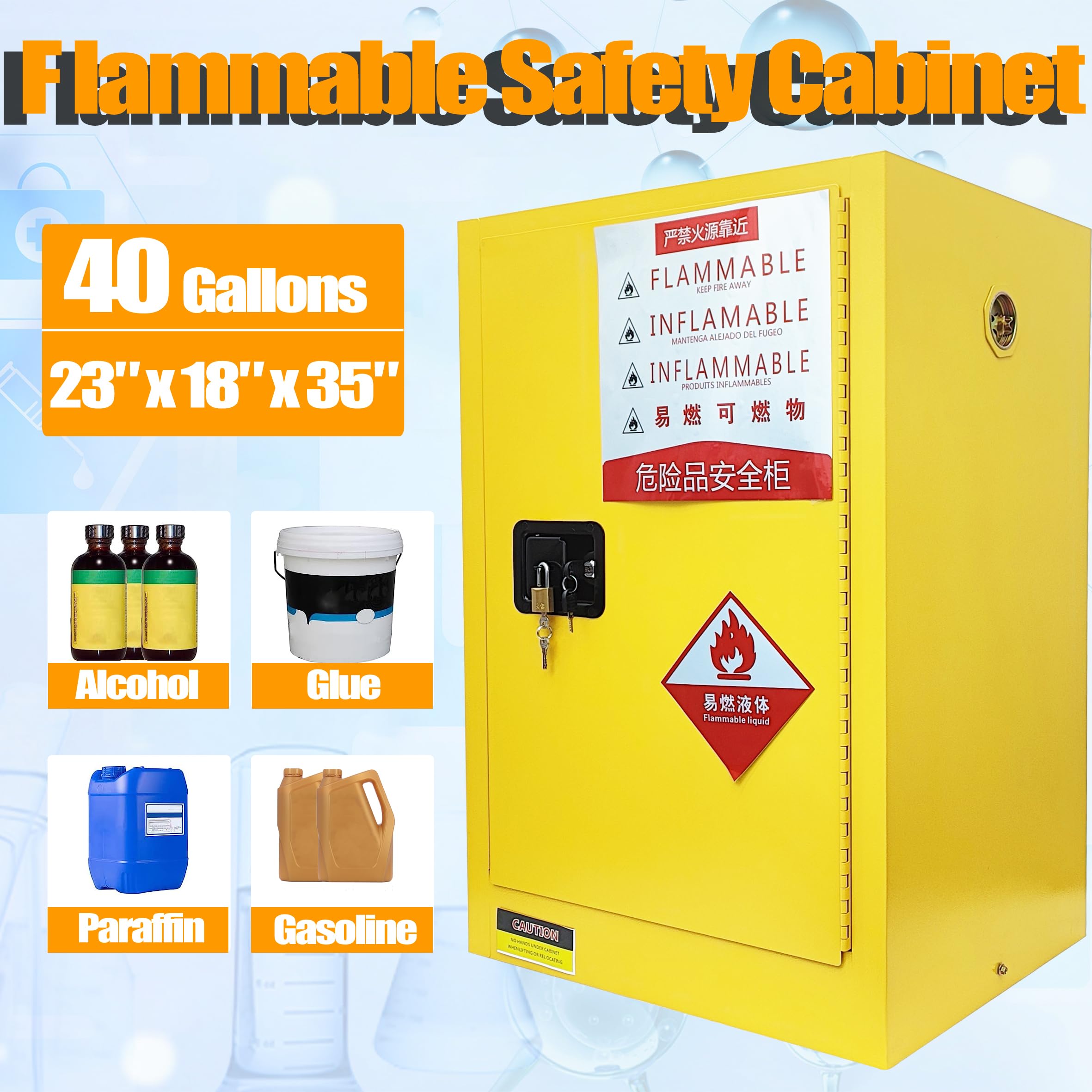 LGXEnzhuo 40Gallon Flammable Cabinet 23