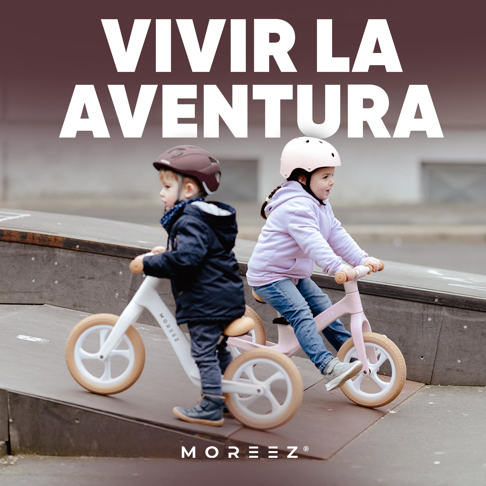 MOREEZ® Bicicleta para niños a partir de 2 años [2-5 años] Bicicleta infantil ultraligera con protección contra caídas, asiento ergonómico, 50 kg, ruedas a prueba de pinchazos de 12 pulgadas,