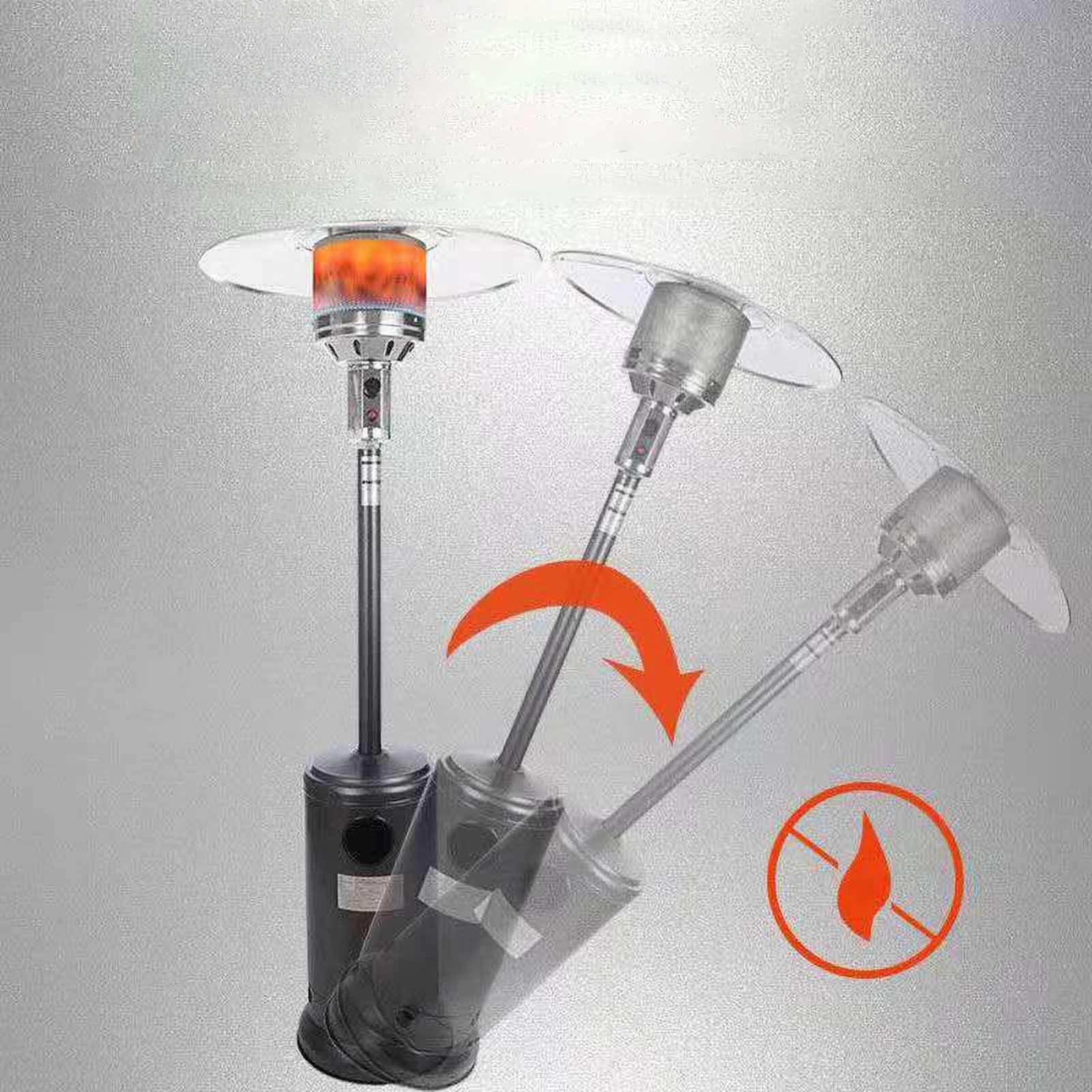 Chauffage d'extérieur gaz Chauffe-Patio,Gaz liquéfié - 3 à 13 KW Gaz Parasol Chauffant Commercial Acier Inoxydable Chauffant pour Balcon/Terrasse/Jardin A