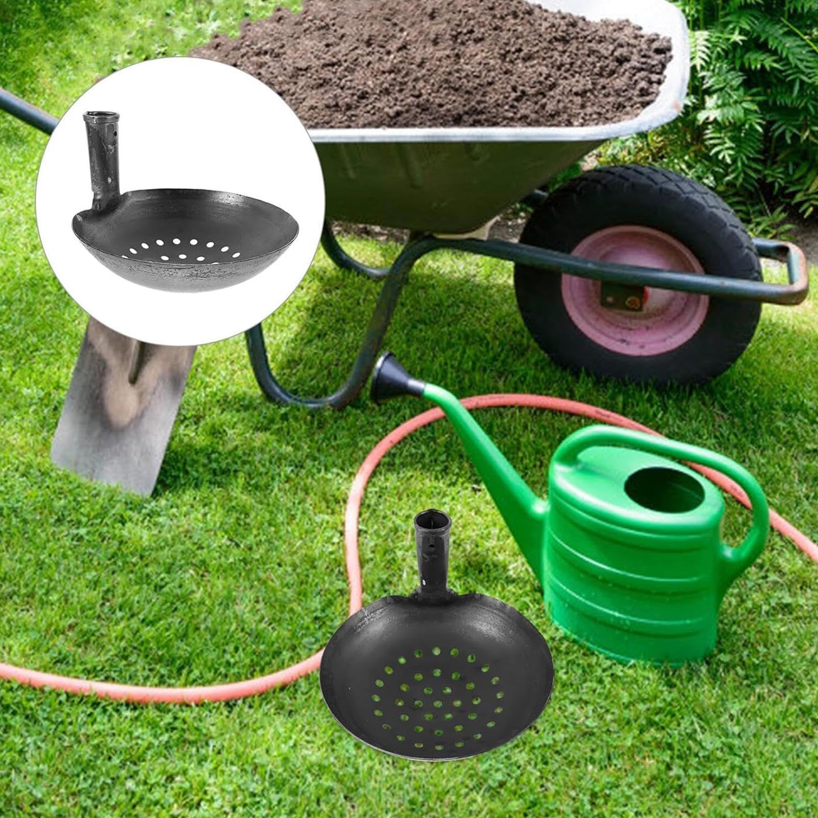 Jardin Muck Scoop - Pelle à tamis à Muck | Pelle d'élimination des engrais en fer, pour le jardin en plein air Bon drainage Pad Boue débris de boue, Mucks Pelle à tamis