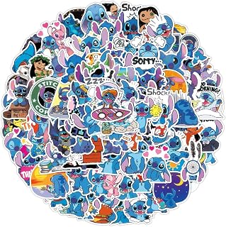 Lilo & Stitch Stickers Pack, 100PCs, Cartoon Vinyl Waterproof Decals for Water Bottle, Laptop, PC, Case, Car, Notebook, Skateboard, Journal, Aesthetic Stickers as Gifts for Kids, Teens, Girls (Lilo