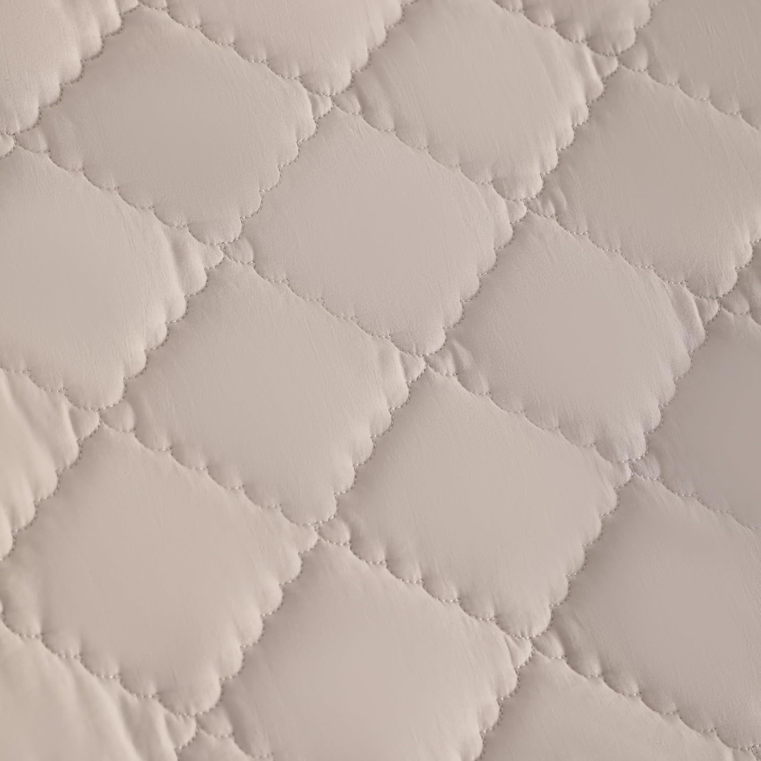 FLXXIE Toddler Bedding Set - 4 Piece Microfiber Crib Sheet Set, Crib Bedding Set Includes Quilted Comforter, Flat Top Sheet, Fitted Sheet, Envelope Pillow Case for Boys and Girls, Light Taupe