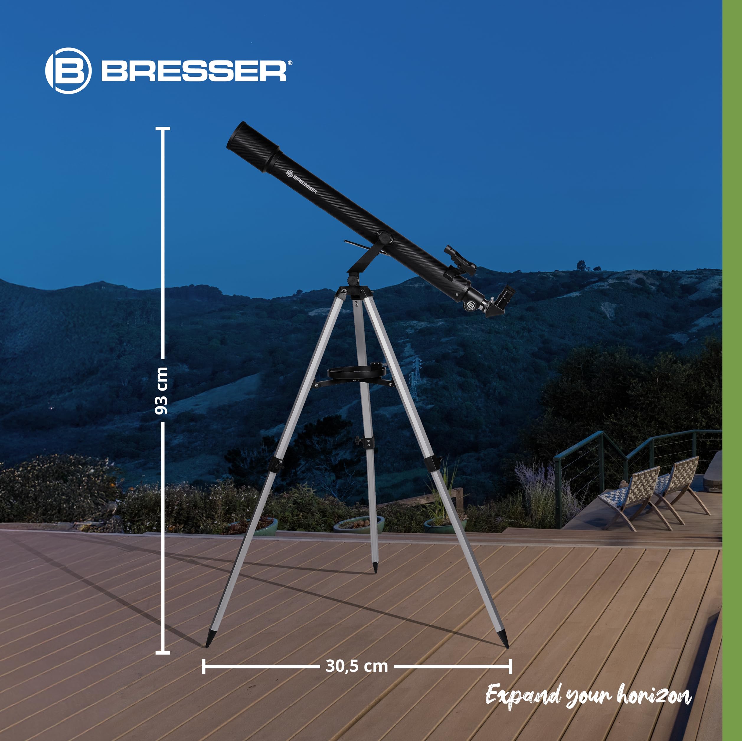 Bresser Sirius 70/900 AZ Teleskop refraktorowy z adapterem do smartfonów