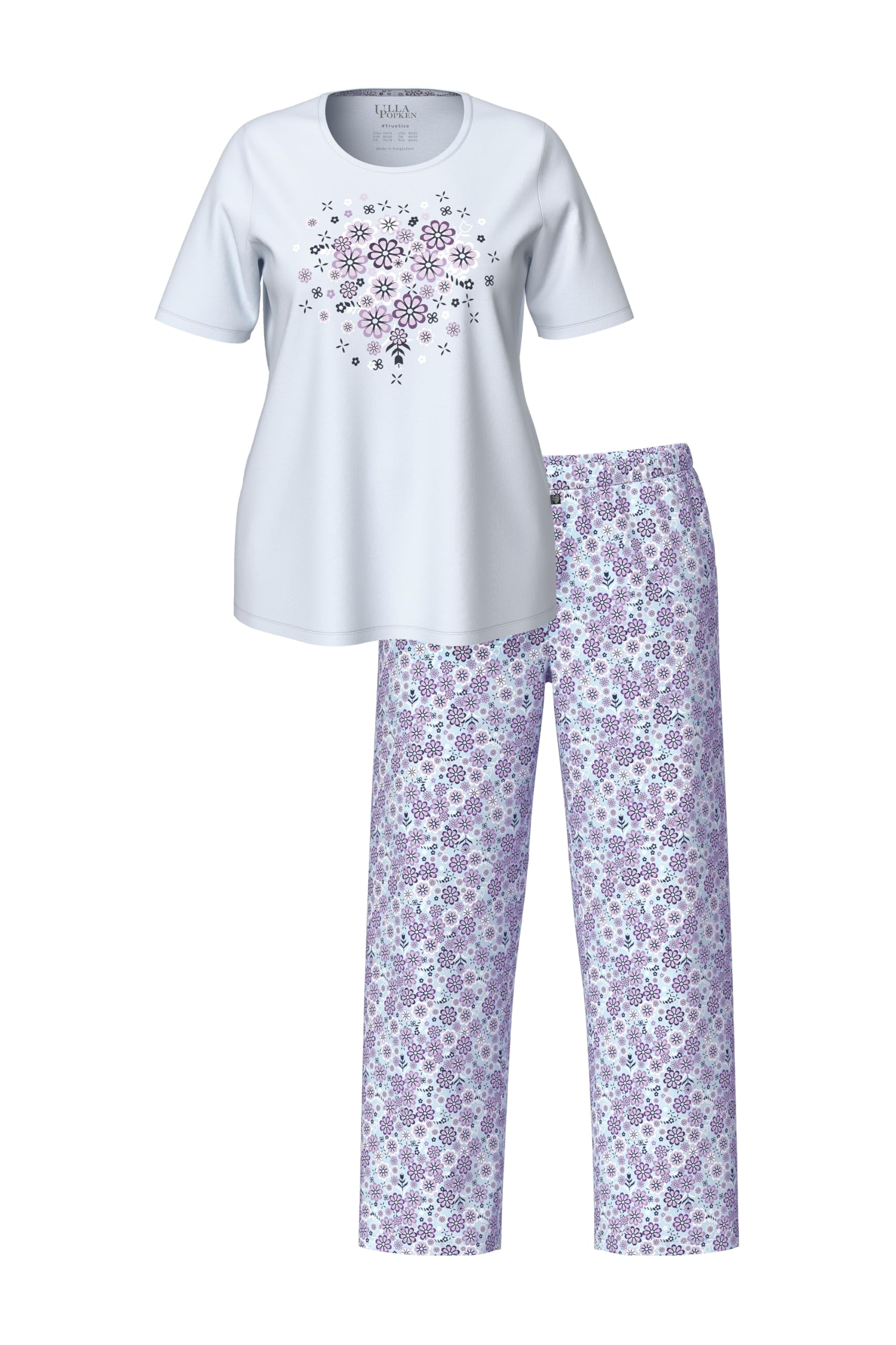 Ulla Popken Pyjama, Snow-Kissed Flowers Pigiama Donna