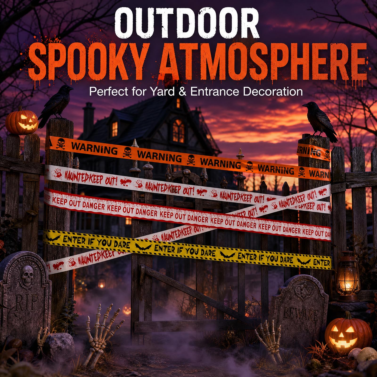 Halloween Caution Tape - Spooky Decorations -5