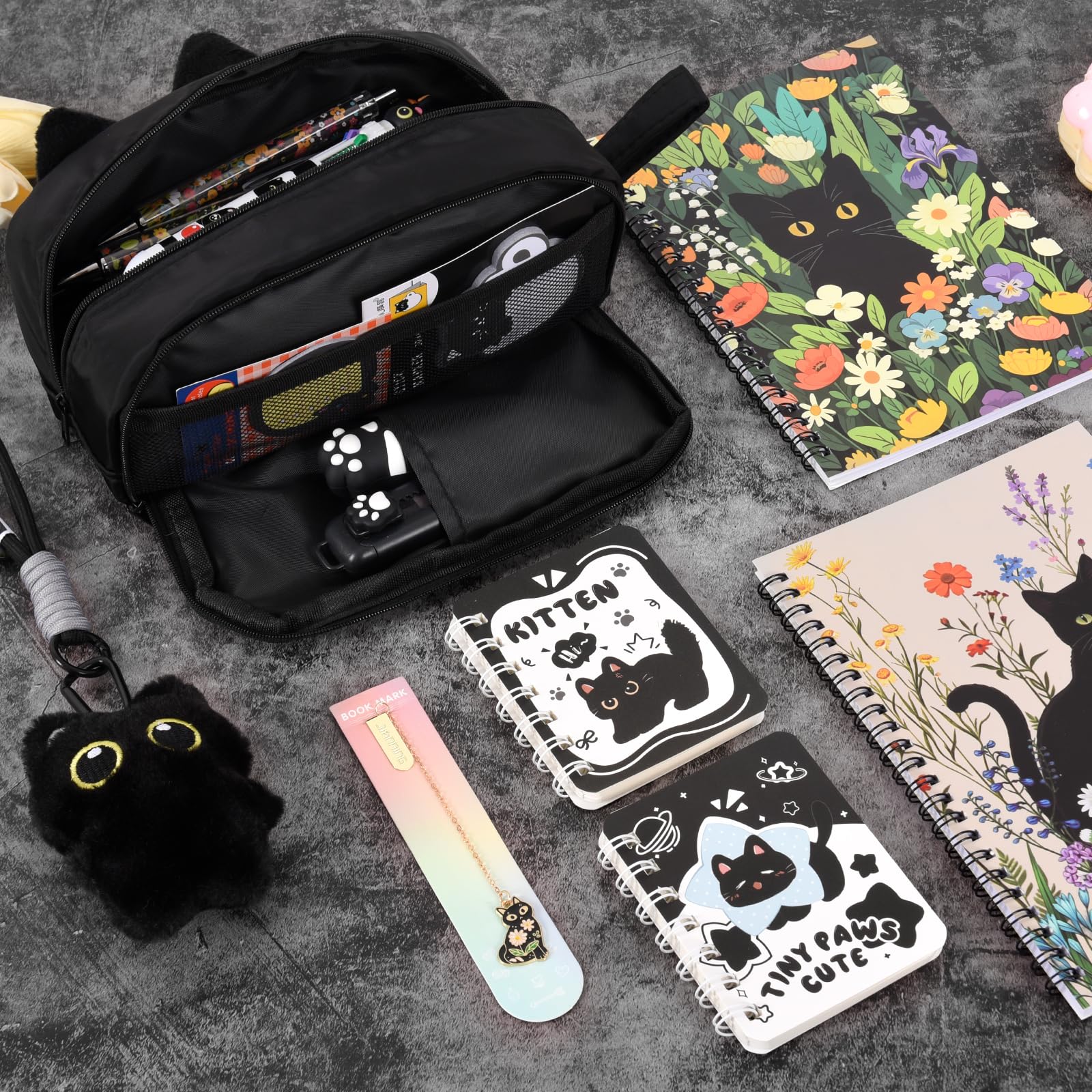 Cute Black Cat Stationery Set - Gifts for Cat Lovers -4 Cute Black Cat Stationery Set - Gifts for Cat Lovers -4