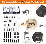 Charmount Universal TV Wall Mount Screws Hardware Bolt Kit, Includes M4, M5, M6, M8, Spacers and Washers, VESA Mounting Screws Set for All TVs and Monitors