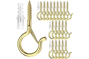 PlusRoc 20 Pack Q-Hanger Brass String Light Hooks