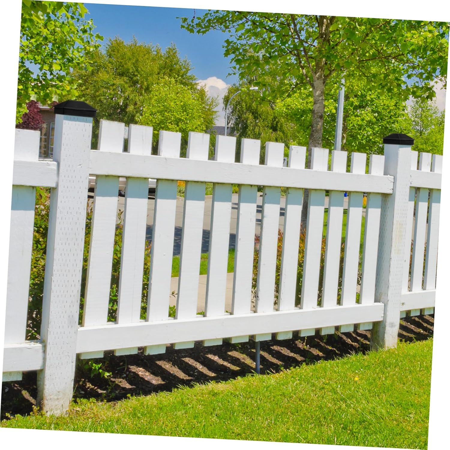 36pcs Outdoor Fence Post Caps Protective Covers for Guardrail Posts Easy Installation Screws Fits Standard Fencing Weather-Resistant for Use